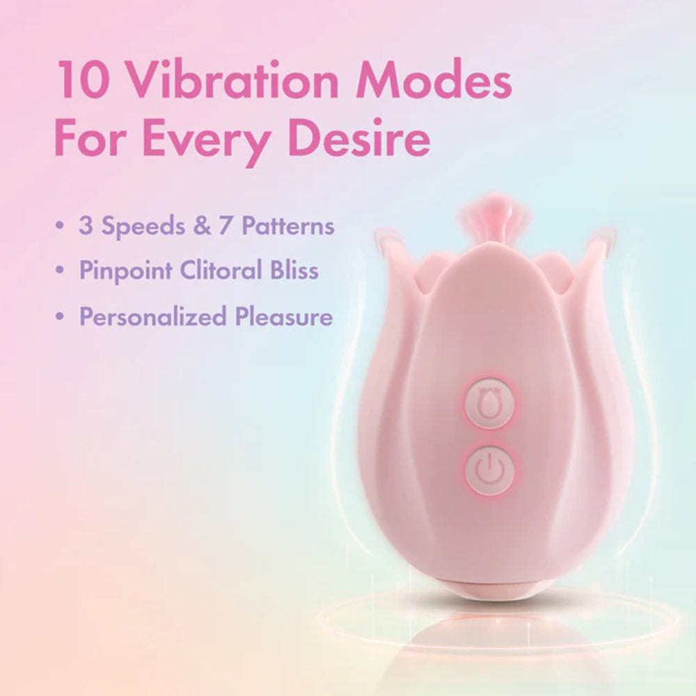 Blush Play With Me Romantic Rose Compact Personal Massager – Pink