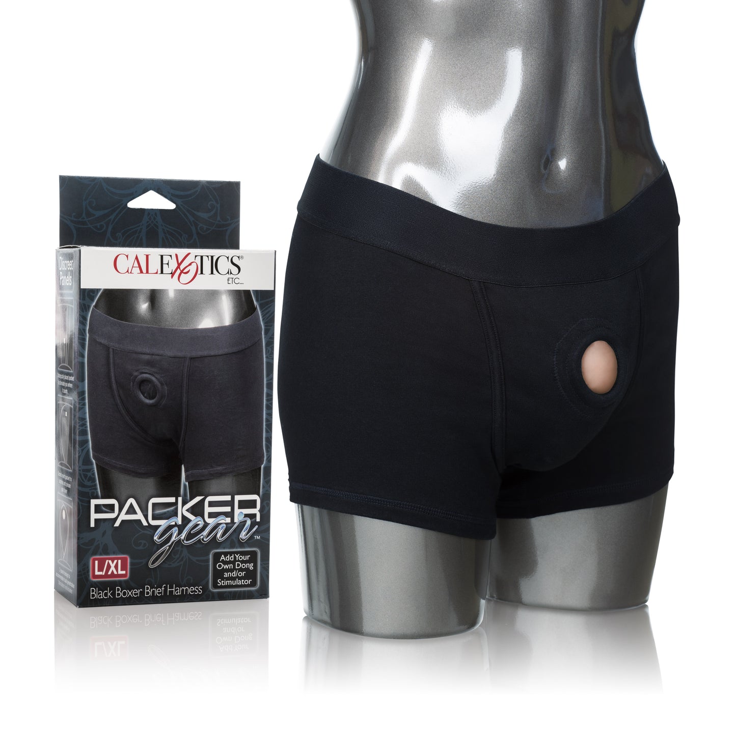 CalExotics Packer Gear Boxer Brief Harness - Large/XL - Black