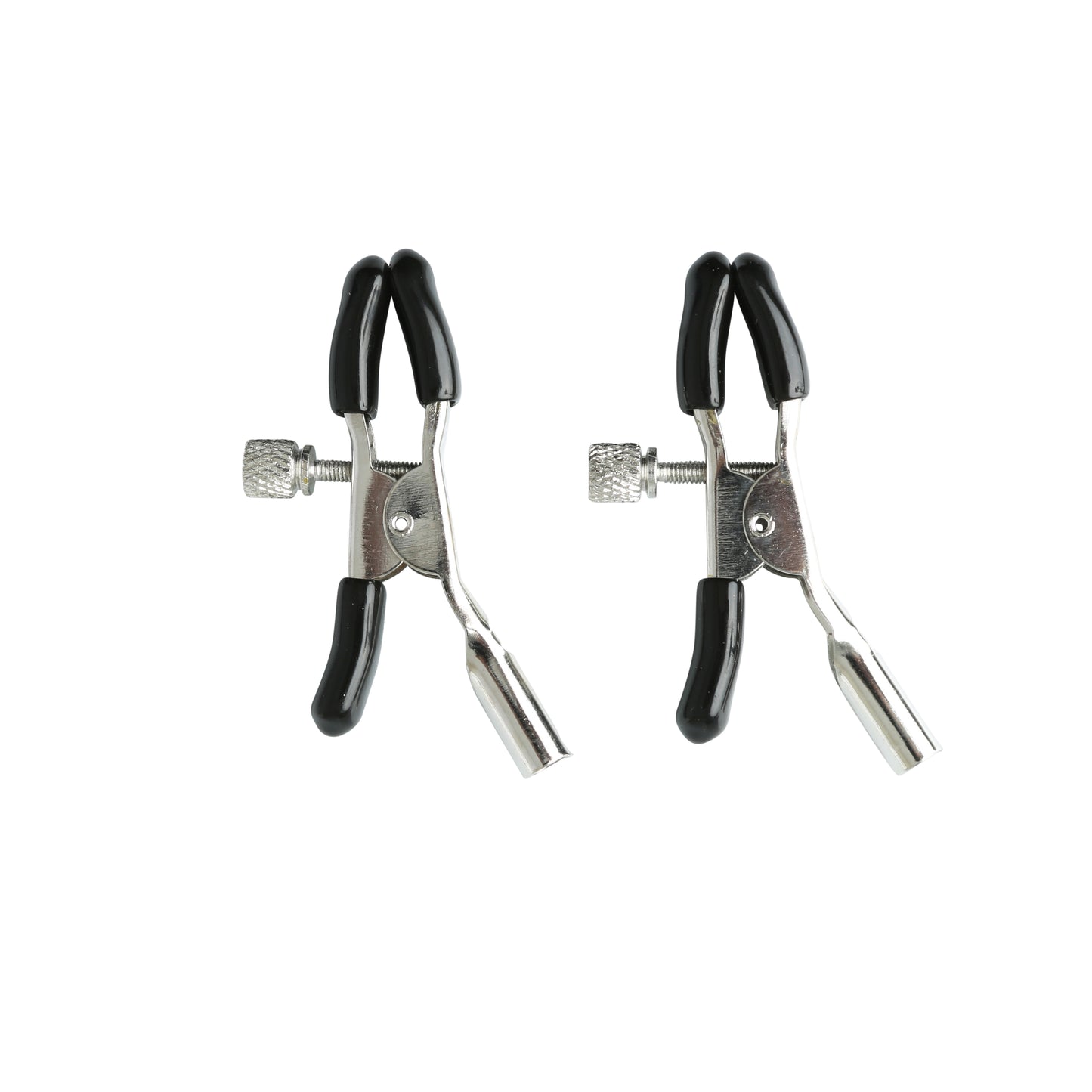 Sportsheets Sex and Mischief Nipple Clips – Adjustable Black Clamps