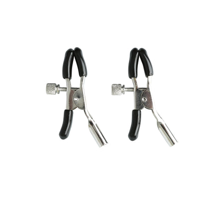 Sportsheets Sex and Mischief Nipple Clips – Adjustable Black Clamps