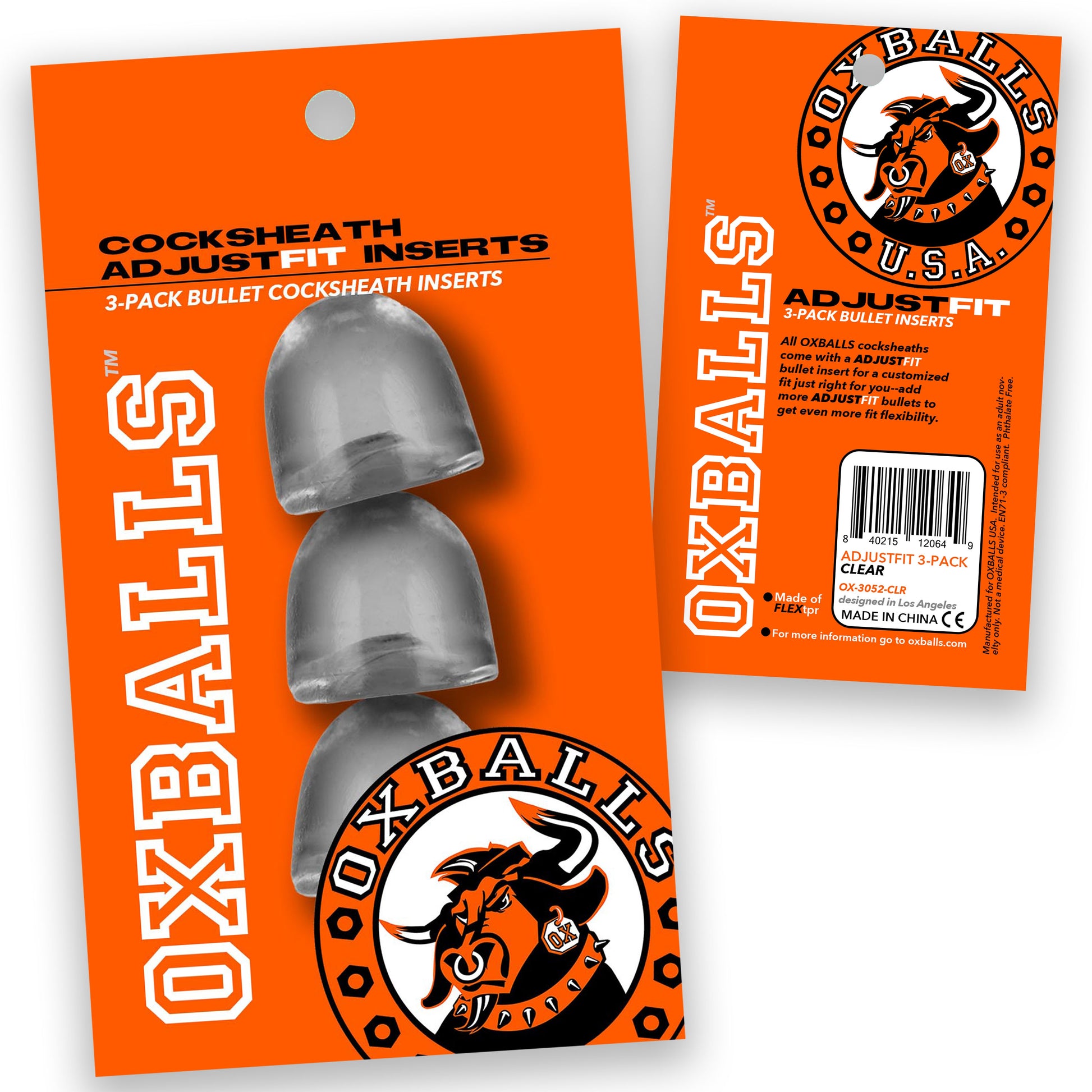 Oxballs Adjustfit 3 Pack Cocksheath Inserts – Clear