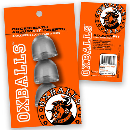 Oxballs Adjustfit 3 Pack Cocksheath Inserts – Clear