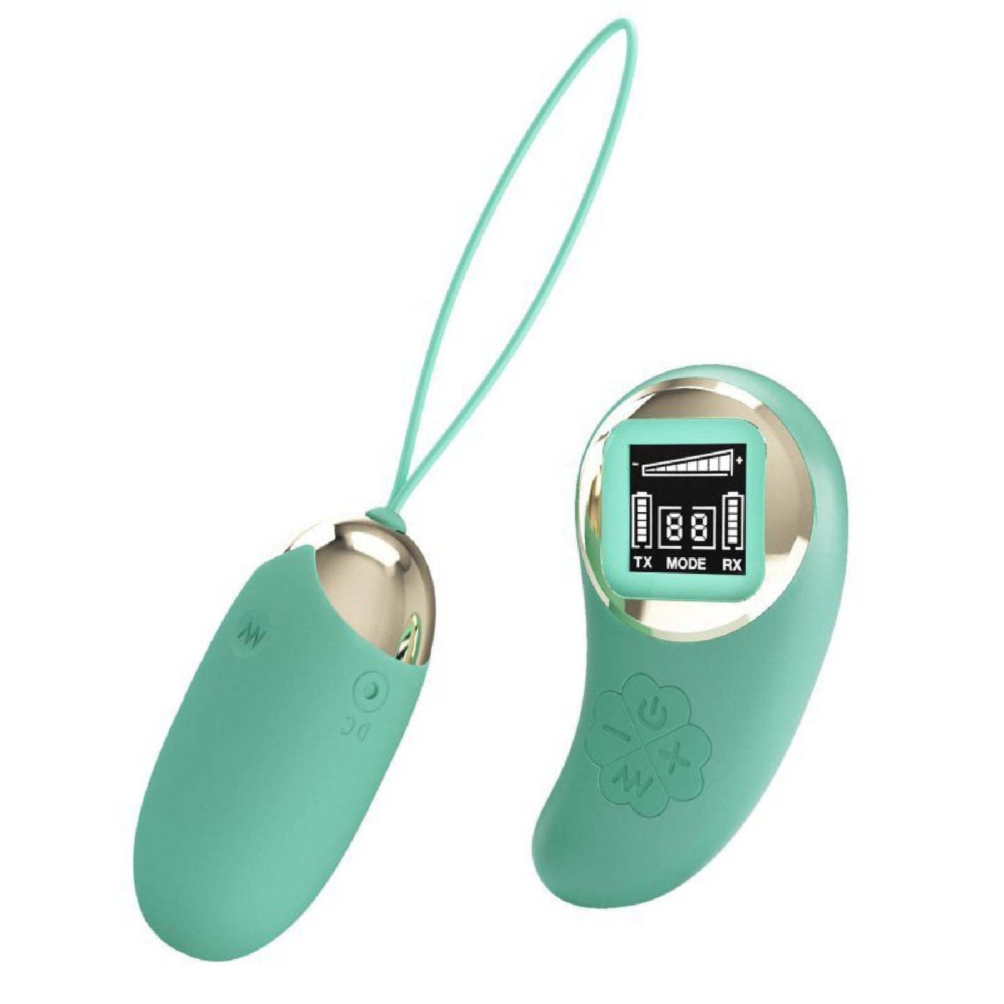 Pretty Love Mina Vibrating Remote Control Egg - Turquoise - 10 Vibration Settings