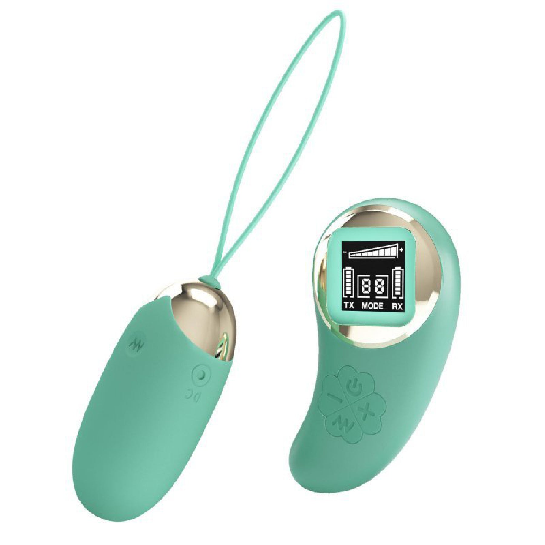 Pretty Love Mina Vibrating Remote Control Egg - Turquoise - 10 Vibration Settings