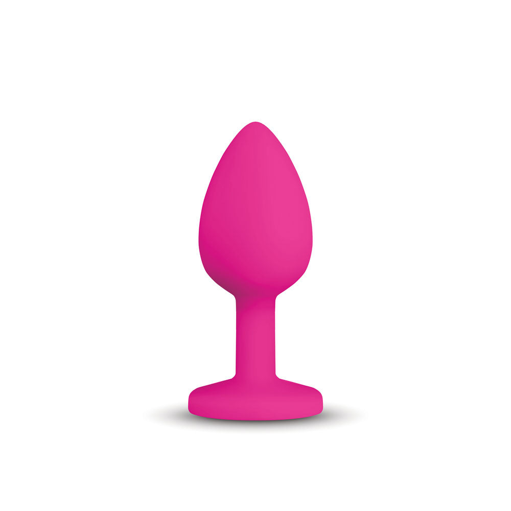 Cheeky Charms Gemma Purple Gem Pink Silicone Anal Plug – Small