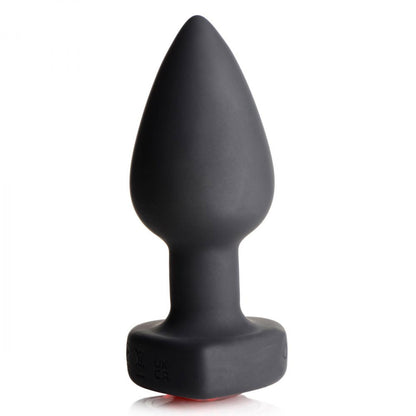XR Brands 28x Silicone Vibrating Anal Plug with Remote – Red