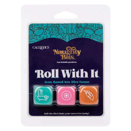 CalExotics Naughty Bits Roll With It Icon-Based Sex Dice Game – Multi-Color