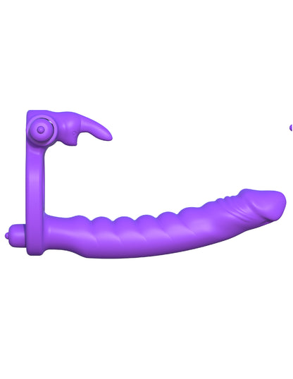 Pipedream Silicone Double Penetrator Rabbit – Purple – Dual-Bullet Vibrator