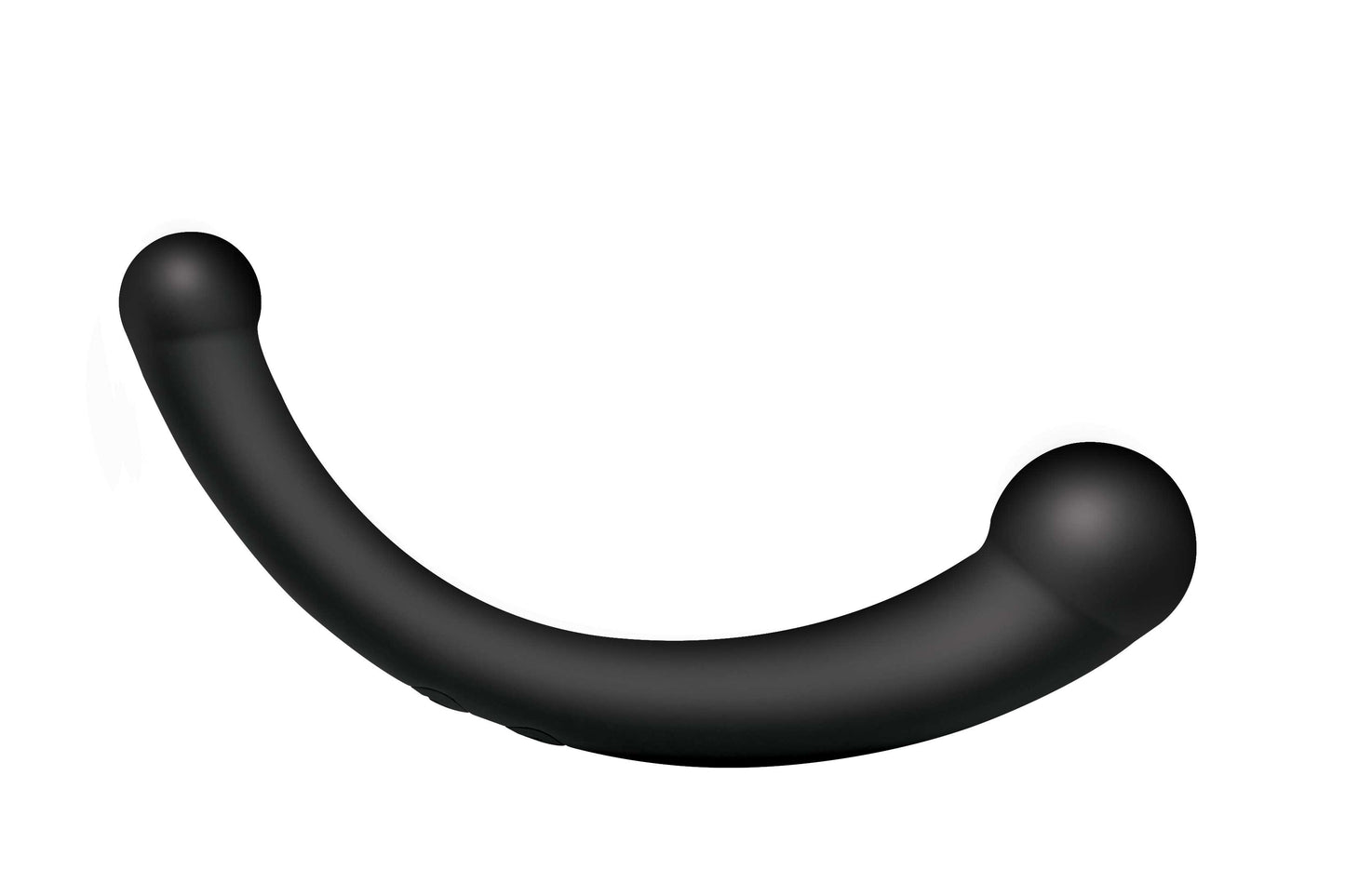 XR Brands 10x Vibra-Crescent Dual Ended Dildo with Powerful Vibration - Black