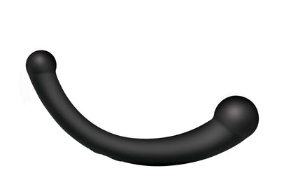 XR Brands 10x Vibra-Crescent Dual Ended Dildo with Powerful Vibration - Black