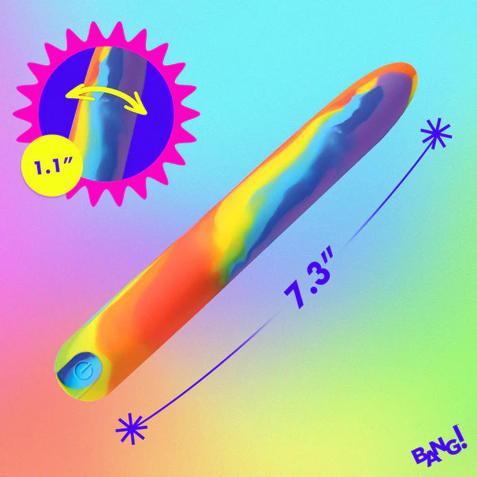XR Brands Rainbow Silicone Vibrator – Multi-Speed, Waterproof