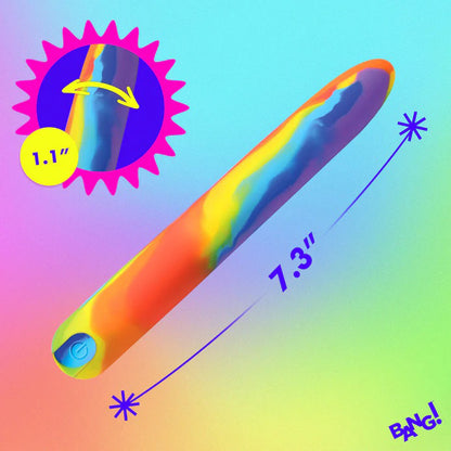 XR Brands Rainbow Silicone Vibrator – Multi-Speed, Waterproof