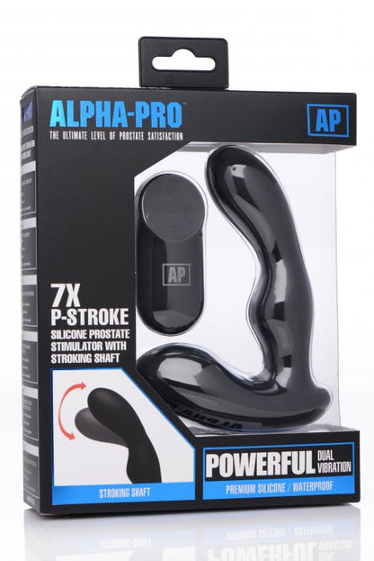 XR Brands 7x P-Milker Silicone Prostate Stimulator with Remote Control – Black