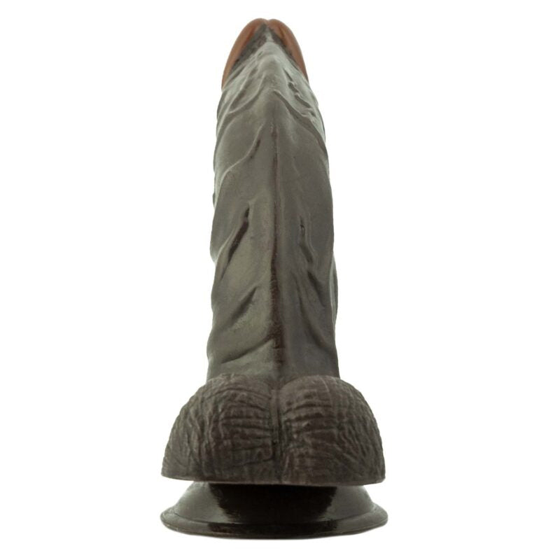 Nasstoys Afro American Whoppers - Brown Flexible Curved Dong with Suction Cup Base
