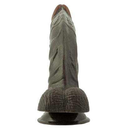 Nasstoys Afro American Whoppers - Brown Flexible Curved Dong with Suction Cup Base