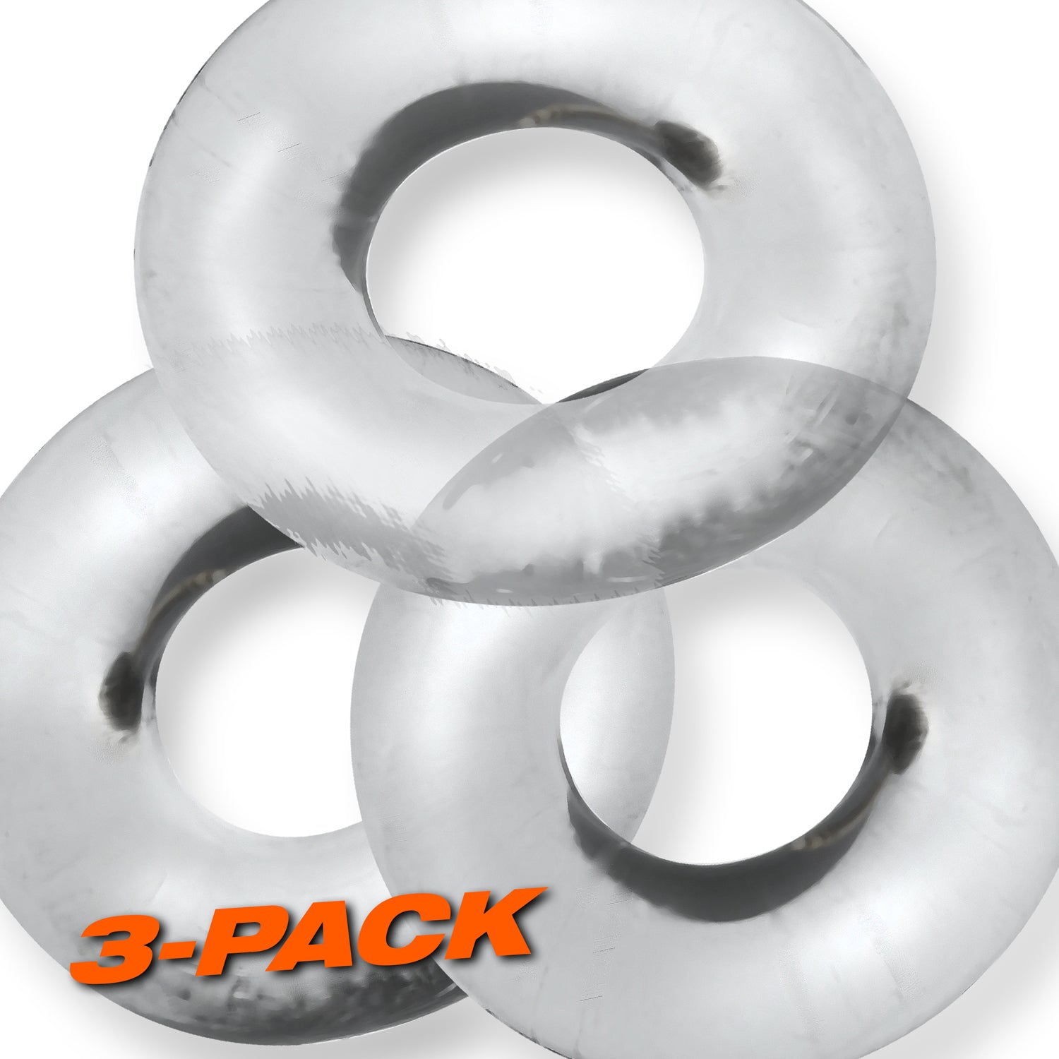 Oxballs Fat Willy 3-Pack Jumbo C-Rings – Clear