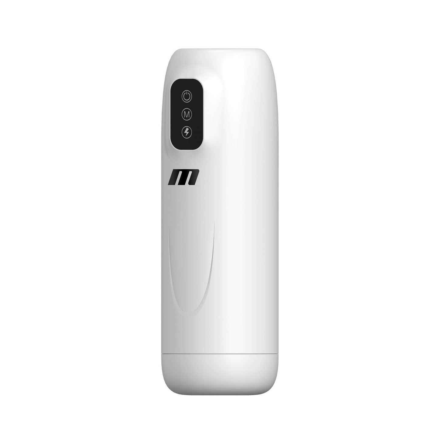 M for Men Robo-Bator Male Masturbator – White – 7 Vibrating and Stroking Modes