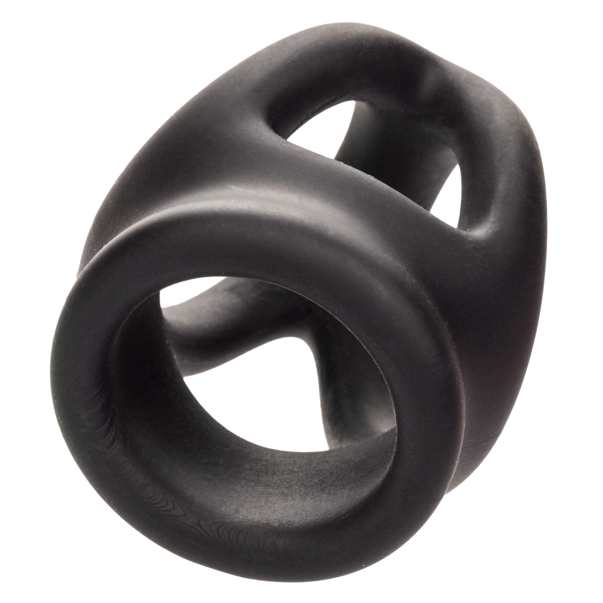 CalExotics Alpha Liquid Silicone Dual Cage and Ring - Black