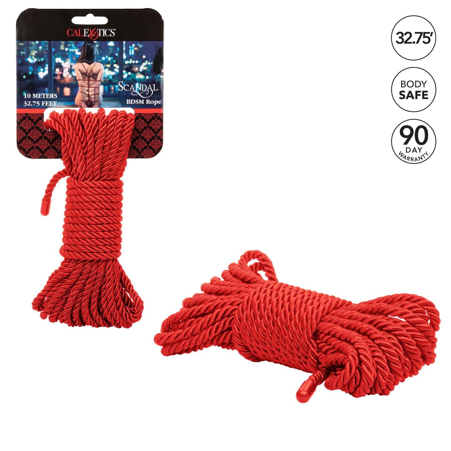 CalExotics Scandal BDSM Rope 32.75ft – Red