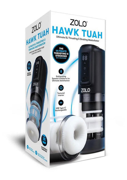 XGEN ZOLO Hawk Tuah Ultimate BJ Thrusting and Rotating Masturbator – White