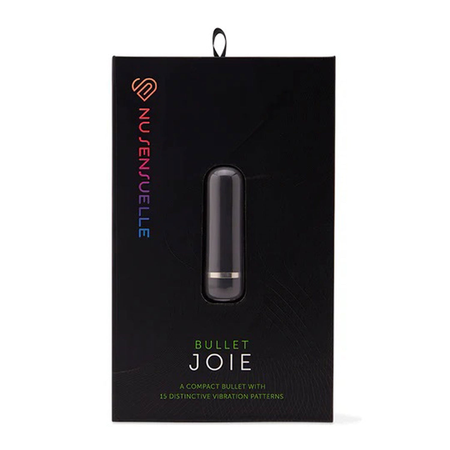 Nu Sensuelle Joie Bullet - Black - Rechargeable Personal Massager with 15 Vibrations