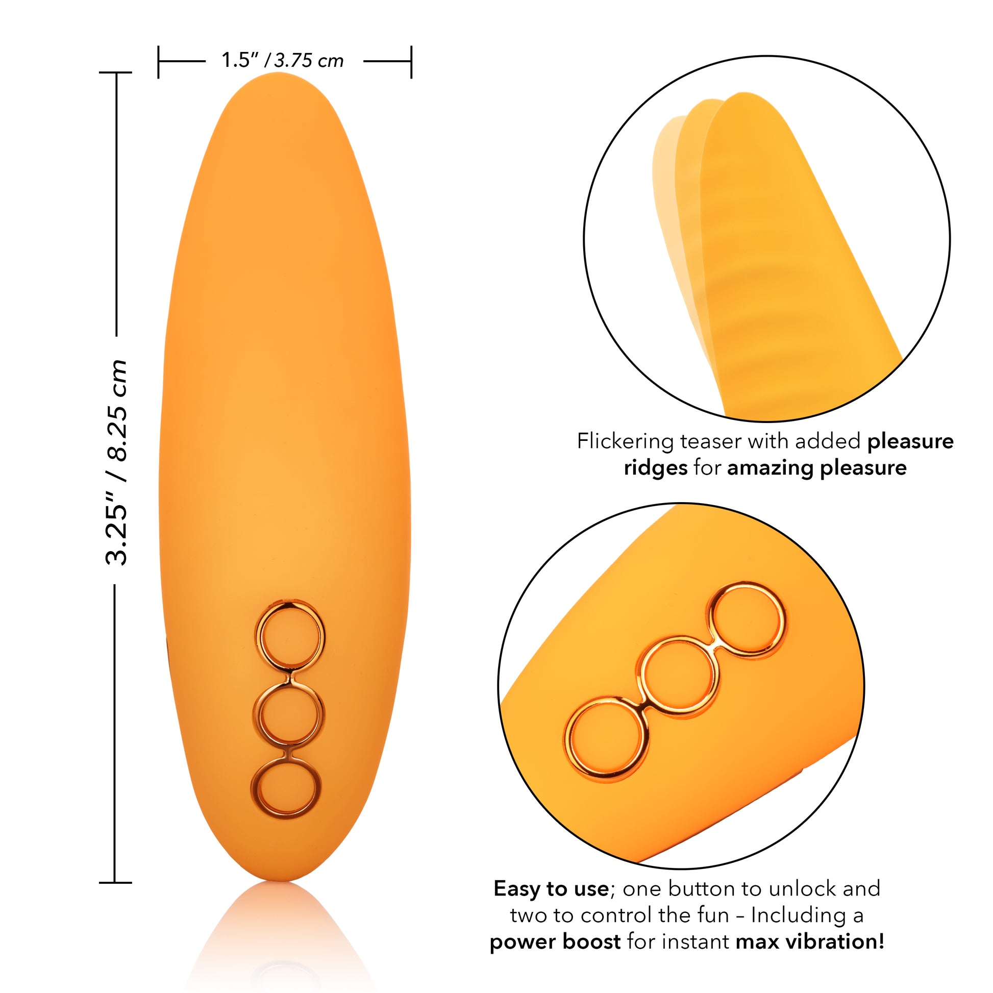 California Dreaming Hollywood Hottie Mini Massager – Orange