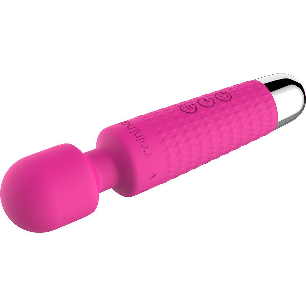 Viben Mini Halo Pink Wand Massager with 20 Vibration Patterns and 8 Speed Strengths