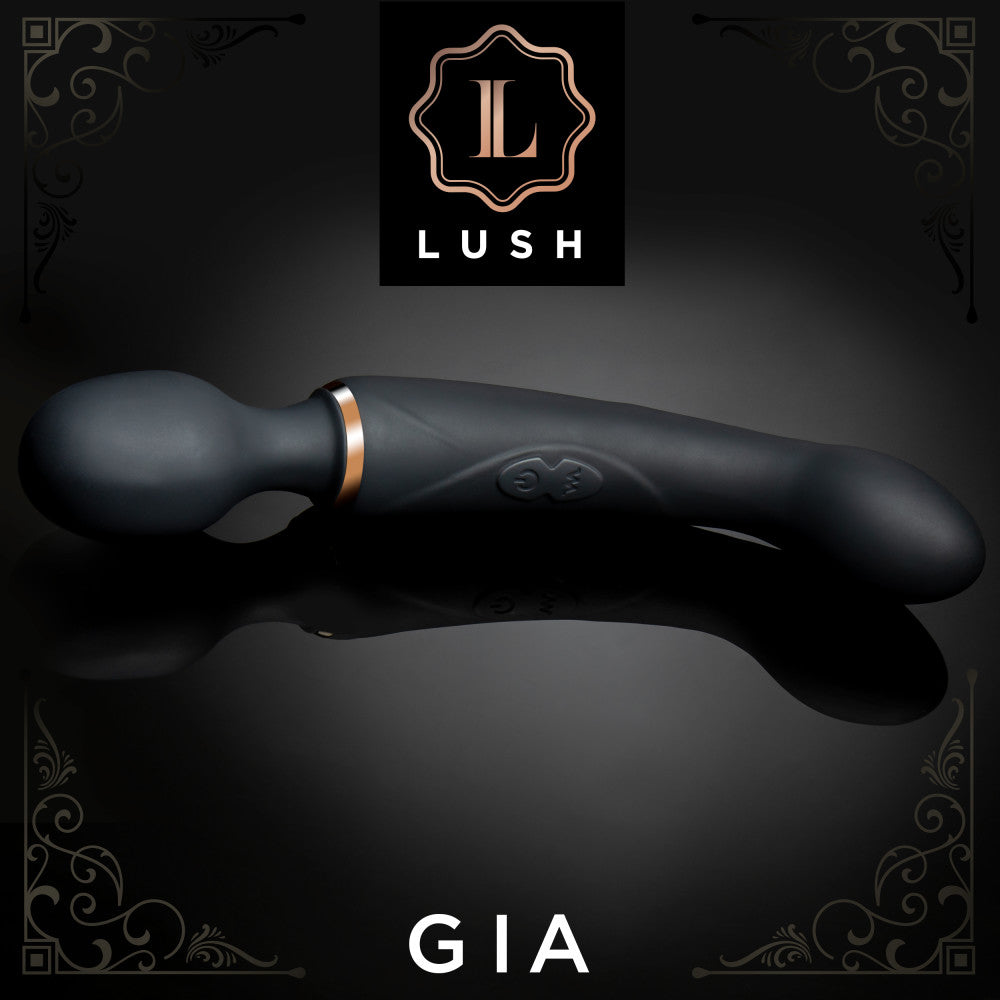 Blush Gia Rechargeable Massager with Dual Functions – Black
