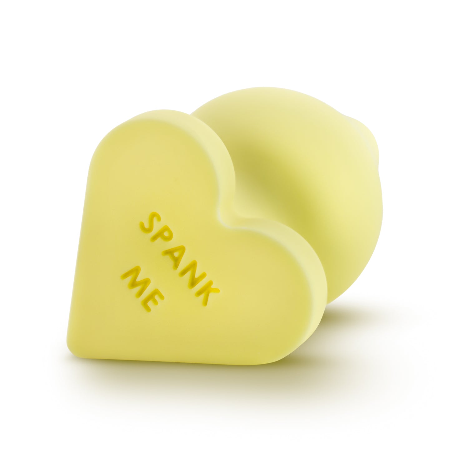 Blush Naughty Candy Heart Spank Me Plug – Yellow