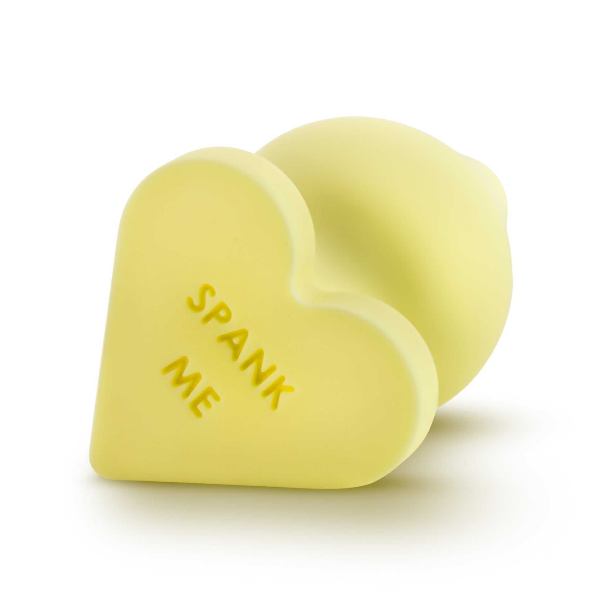 Blush Naughty Candy Heart Spank Me Plug – Yellow