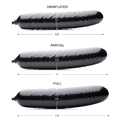 XR Brands Inflatable 11 Inch Super Dong – Black