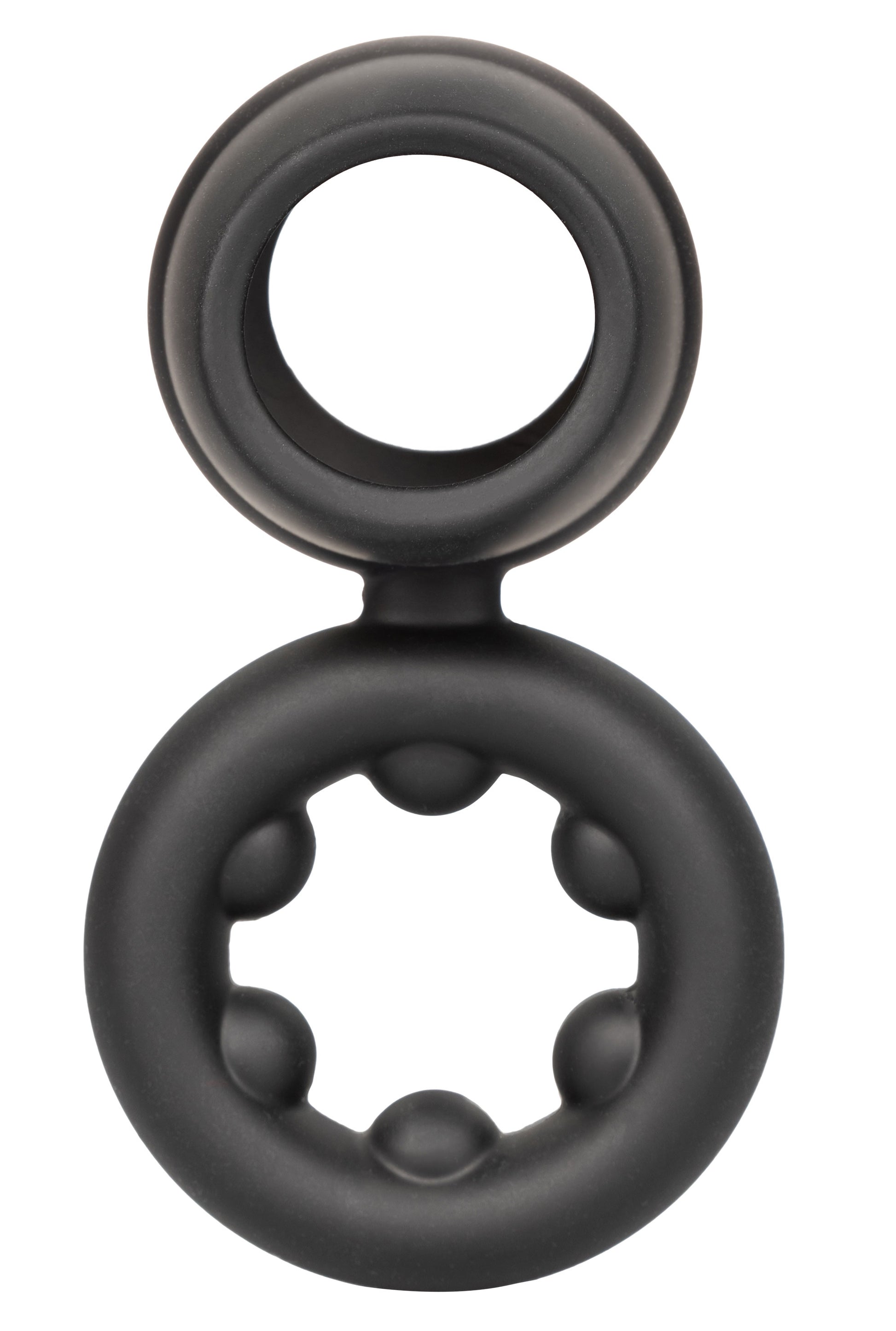 CalExotics Alpha Liquid Silicone Dual Support Magnum Ring – Black