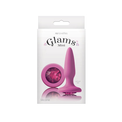 Glams Mini Pink Gem Tapered Butt Plug – Silicone