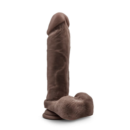 Au Natural 9 Inch Dildo with Suction Cup - Chocolate