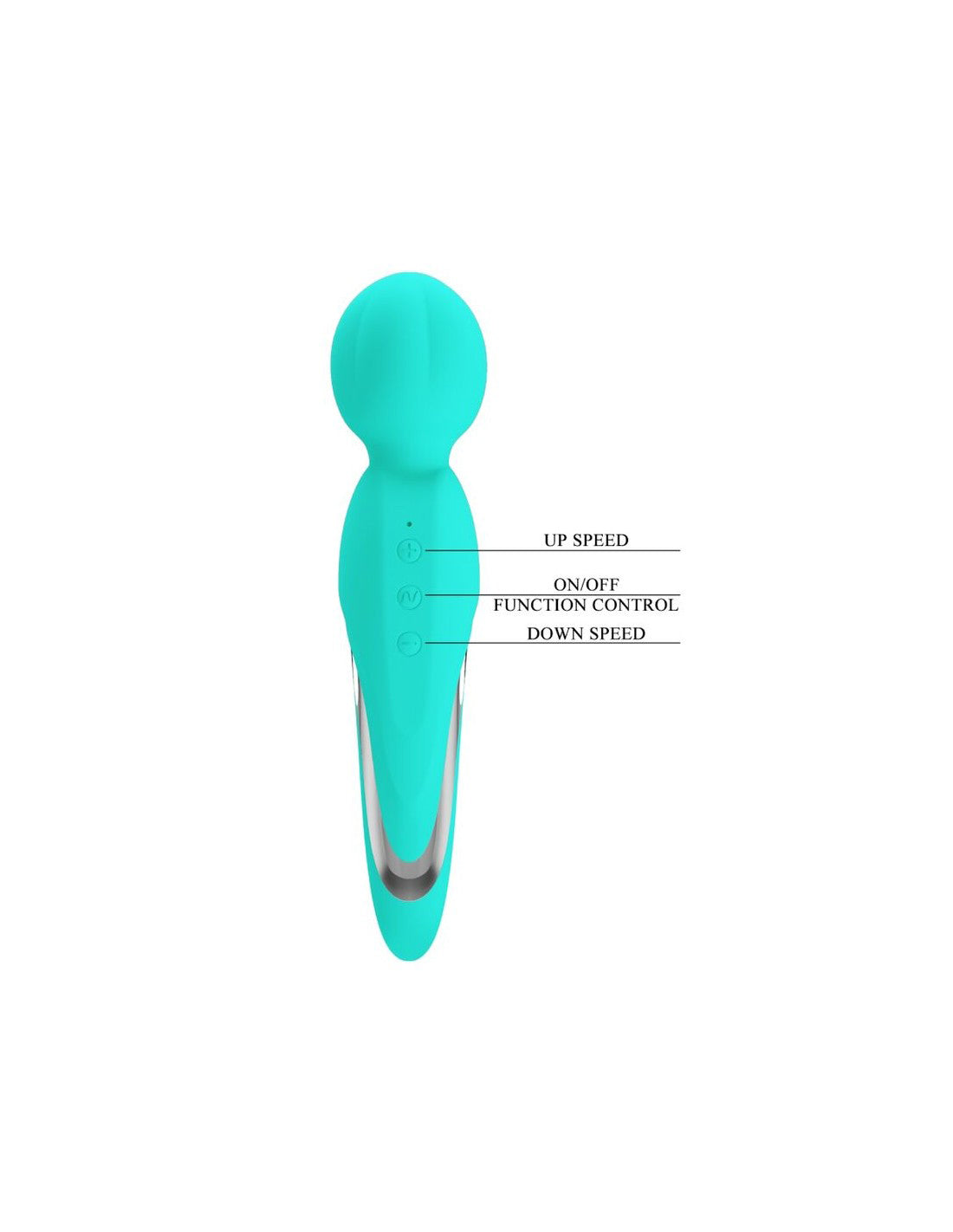 Walter Super Soft Silicone Wand - 7 Vibrating Settings - Seafoam