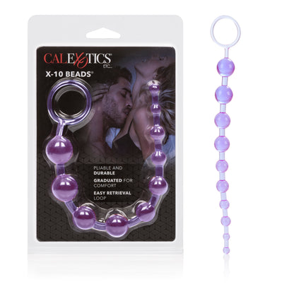 X-10 Beads - Anal Pleasure Tool with Graduated Beads - Purple
