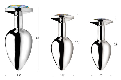 XR Brands Rainbow Prism Gem Anal Plug – Small – Multi-Color
