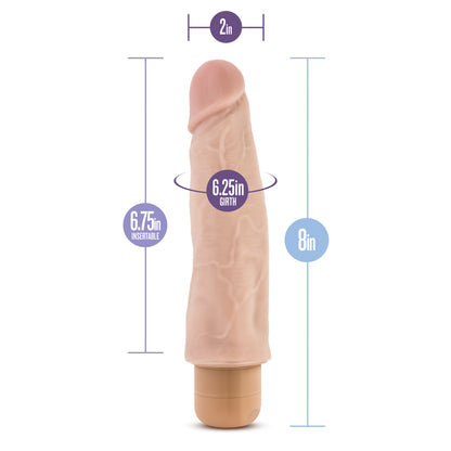 Blush Novelties Dr. Skin Vibe #14 - Realistic Vibrator with Multi-Speed Function - Beige