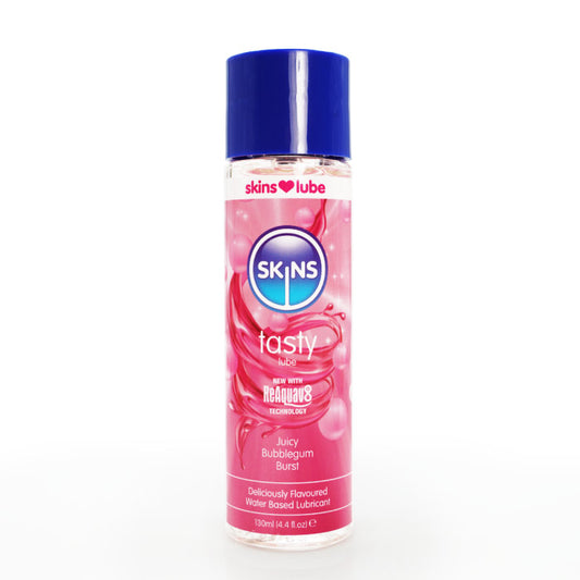 Skins Bubblegum Water Based Lubricant 4.4oz – Fruity Flavor, Latex Friendly