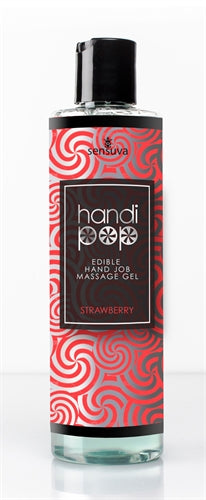 Sensuva Handi Pop Handjob Massage Gel – Strawberry Flavor – 4.2 Oz
