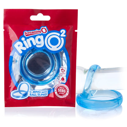 Screaming O RingO 2 Double Erection Ring with Testicle Support – Blue