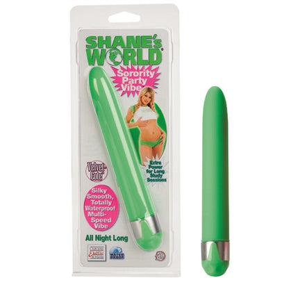 CalExotics Shanes World Sorority Party Vibe All Night Long - Green Massager