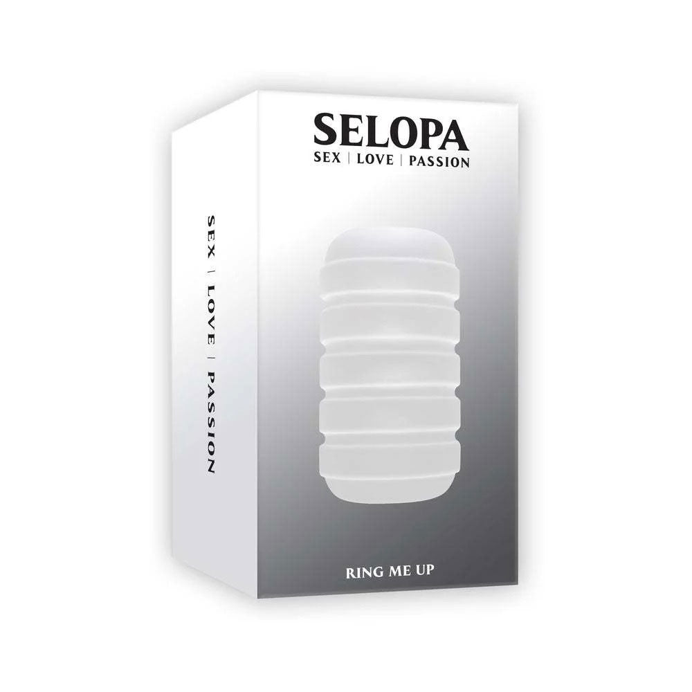 Evolved Novelties Ring Me Up Vibrating Stroker with C-Ring – Clear