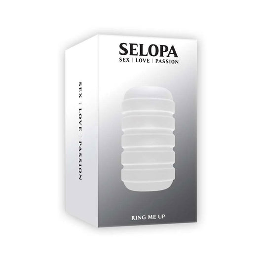 Evolved Novelties Ring Me Up Vibrating Stroker with C-Ring – Clear