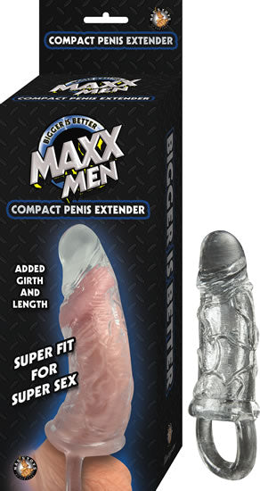Maxx Men Compact Penis Sleeve – Clear, Veined Design for Enhanced Girth and Length