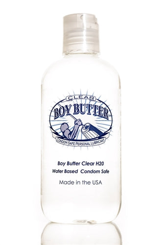 Boy Butter Clear H2O Personal Lubricant – Water-Based, Hypoallergenic, 8 Oz