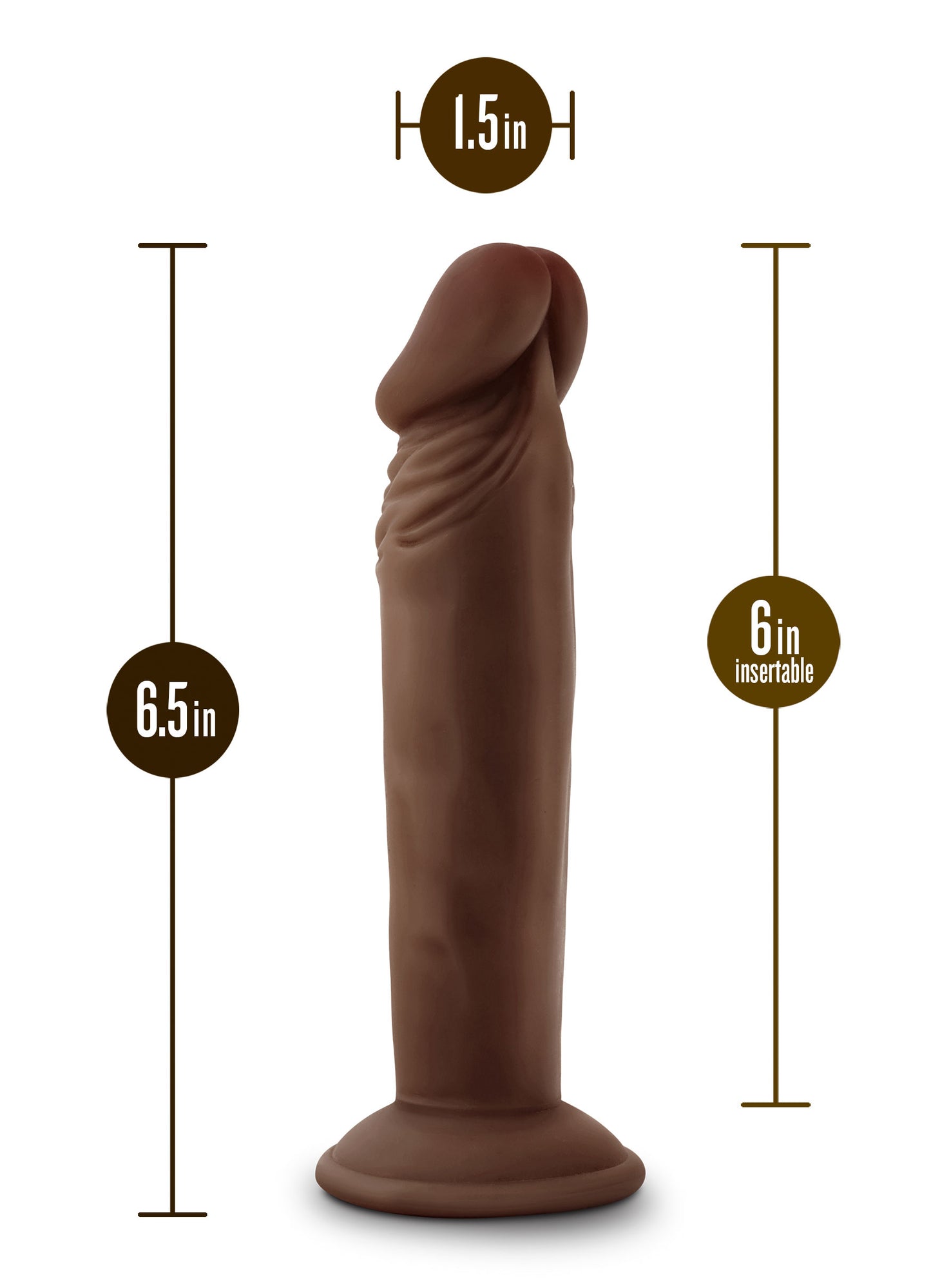 Dr. Skin Plus 6 Inch Posable Dildo – Chocolate