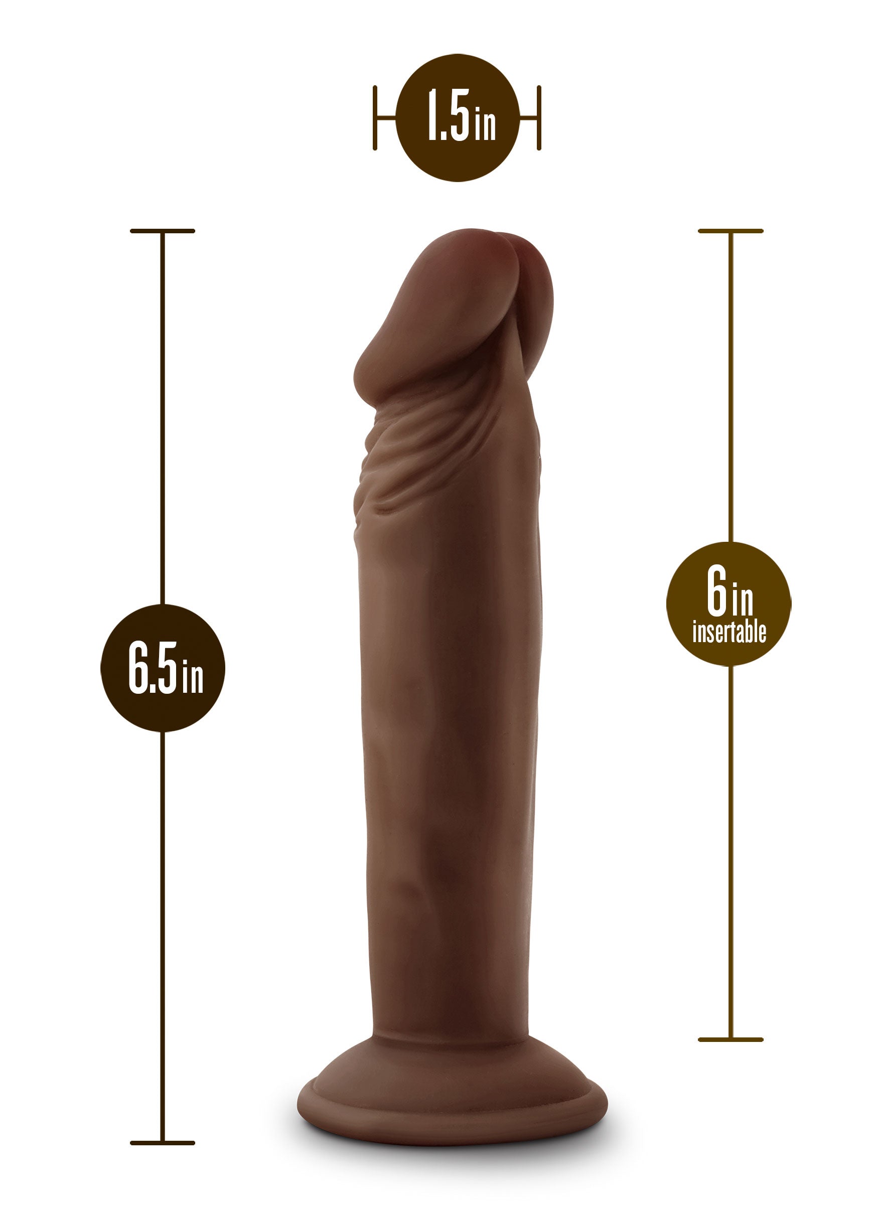 Dr. Skin Plus 6 Inch Posable Dildo – Chocolate