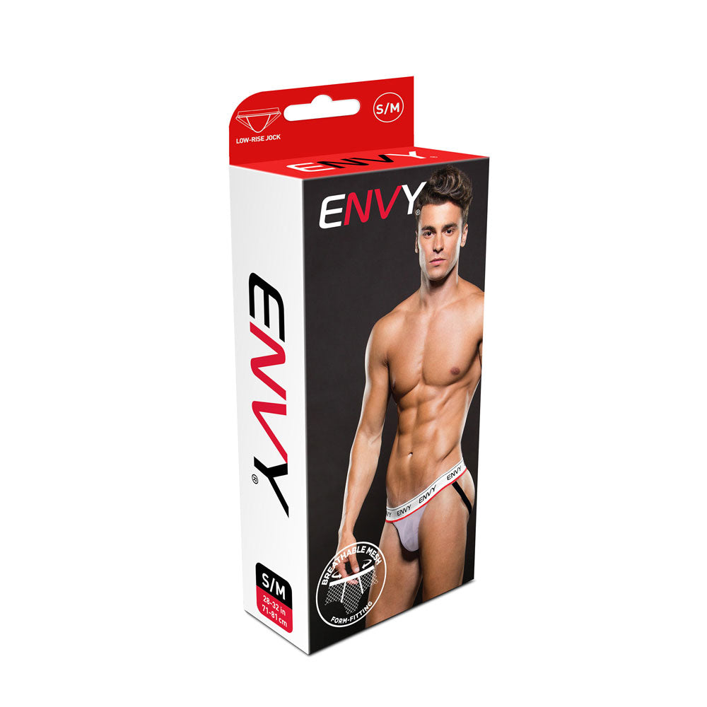 Envy Low Rise Mesh Jock - White - Small/Medium
