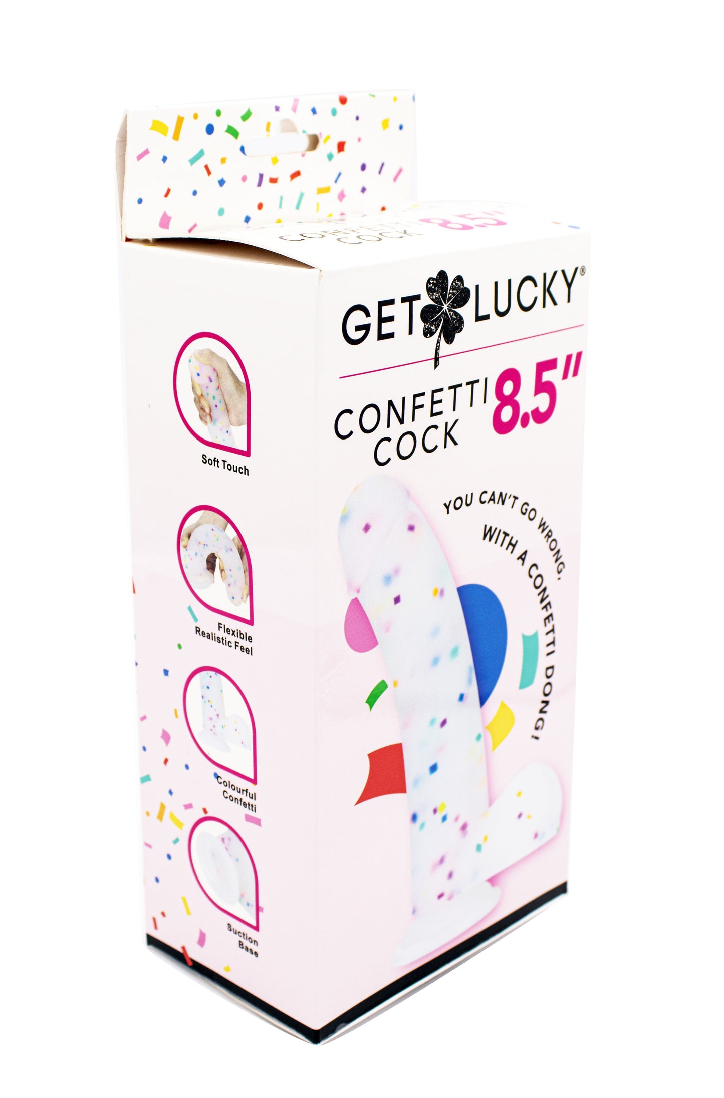 Viben Confetti Cock 8.5" Silicone Dildo with Suction Cup – Multi Color